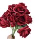 thumbnail image 1 of Rosa artificial de 10 cabezas, flor de seda falsa, centro de mesa para boda, fiesta, jarrón DIY, decoración de flores artificiales, 1 of 8