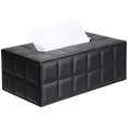 thumbnail image 1 of Funda para caja de soporte de papel de seda rectangular de cuero sintético para el hogar y la oficina, 1 of 5