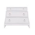 thumbnail image 1 of Home Fare Modern 3 Drawer Bombe Chest in Crisp White, 1 of 10