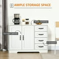 thumbnail image 4 of HOMCOM Modern Sideboard Storage Cabinet, Freestanding Accent Cupboard White, 4 of 10
