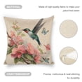 thumbnail image 4 of hummingbird pink flowers butterfliesLinen toss pillowcase decoration pillowcase gifting preferred 18x18 inch cushion cover 4 sets sofa pillowcase sofa bedroom living room car, 4 of 8