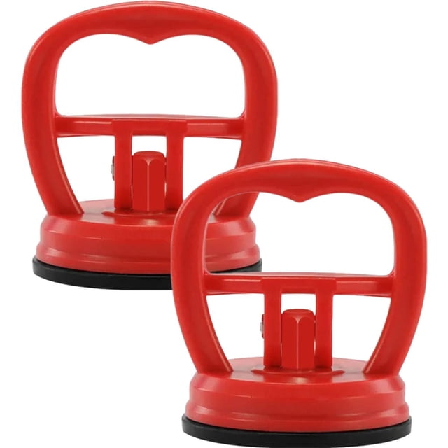 Ventosa Roja Reparadora de Autos CarFixRed 2 Piezas Mini Rojo Plástico ABS y Caucho 58mm x 70mm Carga Max: 15kg. FullCarZone MXFXR-002