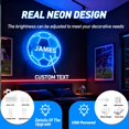 thumbnail image 6 of UPONRAY Soccer Custom Neon Signs, Usb Powered with Adjustable Brightness Wall Decor for Gifts, Rose Red, 18 inch, 6 of 9