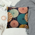 thumbnail image 2 of PIKWEEK  Square Throw Pillow Covers Colorful Japanese Umbrellas Pattern Pillow Cases Decorative for Home Bedroom Sofa Pillowcases Standard, 2 of 5