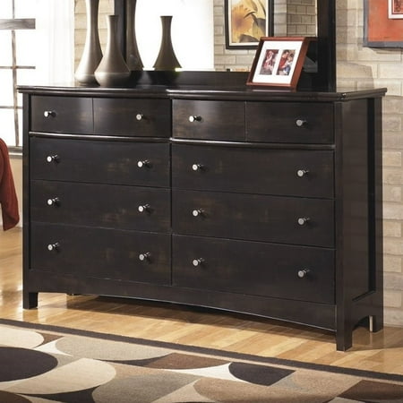 UPC 024052058345 product image for Ashley Harmony 8 Drawer Wood Double Dresser in Dark Brown | upcitemdb.com