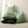 thumbnail image 4 of Sage Green Corduroy Throw Pillow Covers 18x18 Inch Set of 4, Soft Boho Farmhouse Cushion Covers for Couch Bed and Sofa, Modern Nordic Home Decor, 4 of 7