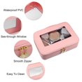 thumbnail image 4 of Unique Bargains Clear Makeup Bag Cosmetic Travel Bag Make Up Brush Organizer Case Transparent for Women Pink, 4 of 7