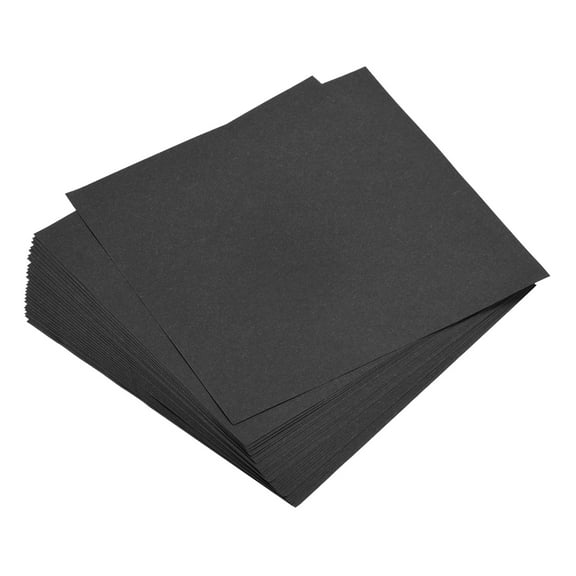 25 Sheets 8x8 Inch Origami Paper Double Sided Black Square Sheet for Art Craft Project, Beginners