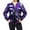 Purple, variant on Shiny Sequin Women's Jacket Sparkly Baseball Coat Stylish Fashion Outerwear Womens plus Size 4x Ladies Jacket Winter Jacket with Hood Women Trench Coats for Women Women's 3x Winter Coats Oversized
