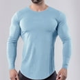 thumbnail image 4 of Qingpeng Slim Fit T-Shirts for Men Gym Workout Tee Shirt Tops Solid Sweatshirt for Men, 4 of 4