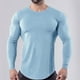 thumbnail image 3 of Camisas de Hombre, Blusas de Manga Larga Con Cuello Redondo, Nueva Camiseta de Fitness de Color Sólido de Otoño, Camiseta de Fondo, Top Odeerbi ODB-4, 3 of 3