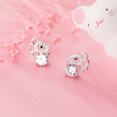 thumbnail image 3 of 1 par de joyas de piedra natal de ratón, aretes de cristal chapados en plata para mujeres y niñas Xemadio 221866, 3 of 9