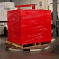 thumbnail image 2 of MMBM Cast Hand Stretch Wrap Red 15" x 1500' 1 Roll 80 Gauge Opaque Plastic Film for Packing and Wrapping, 2 of 4