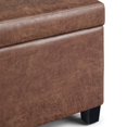 thumbnail image 6 of Brooklyn + Max Lincoln 48 inch Contemporary Storage Ottoman in Distressed Umber Brown Faux Air Leather, 6 of 8