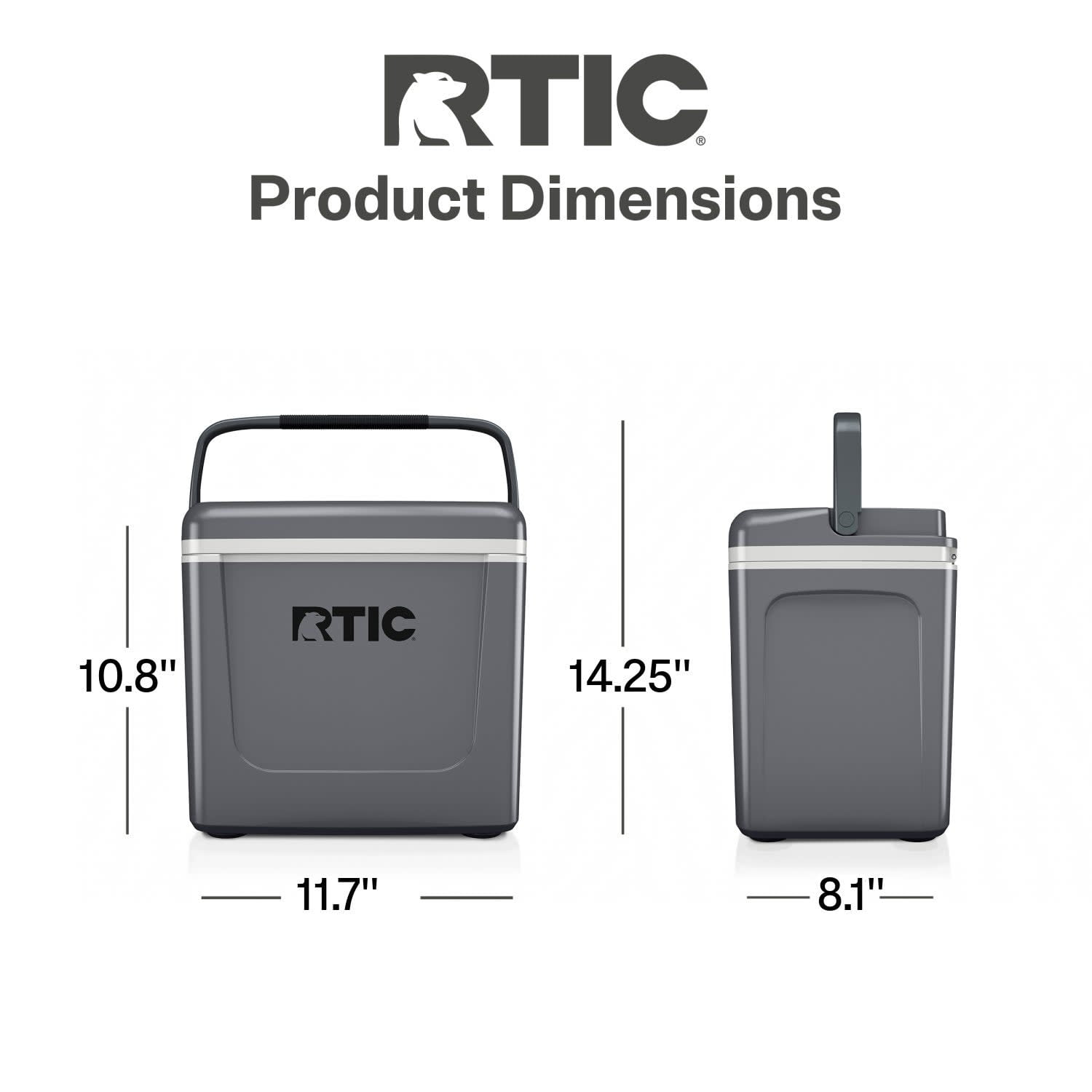 RTIC Road Trip 8 Qt Hard-Sided Personal Cooler, Fits 12 Cans