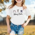 thumbnail image 2 of MUXiin Easter Shirts for Girls Rabbit Tops Egg Short Sleeve T-Shirt Easter Day Happy Easter Preppy Tops Children's Shirts Easter Gifts for Boys(White,6-7 Years), 2 of 5