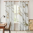 thumbnail image 5 of Kitchen Curtains 84 Inch Length 2 Panels, Golden Marble Grommets Window Treatment Curtain, Abstract Modern Minimalist Art Thermal Curtains Drapes for Living Room/Bathroom, 5 of 9