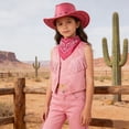 thumbnail image 2 of oqasdz Toddler Girl Outfits Western Vest Clothes for Fringe Detail Dress Up Party Theme Events Clothes Sets, 2 of 3