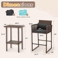 thumbnail image 7 of AVAWING Patio Wicker Bistro Set Cushions and Extra Covers - Set of 3, Brown/Gray/Turquoise, 7 of 7