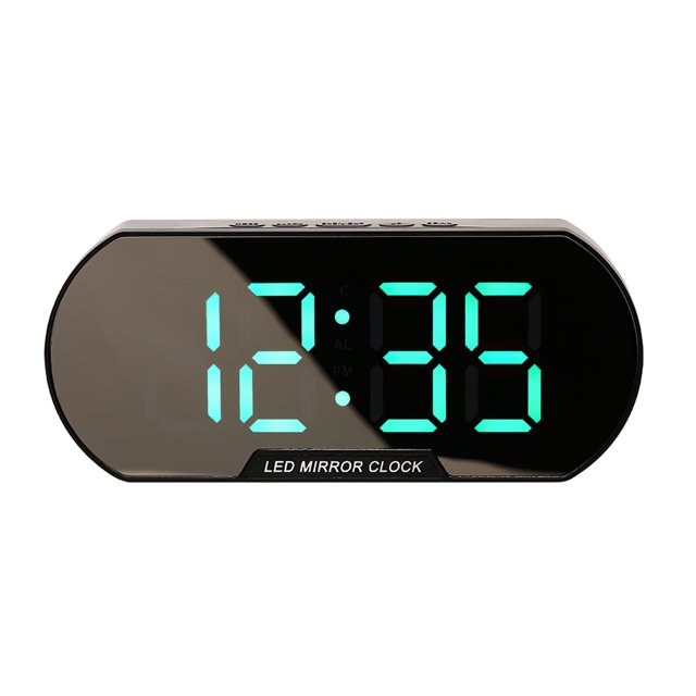 Despertador digital mute cabecera del despertador LED con pantalla de temperatura portátil para escritorio de dormitorio Inevent HA027744-04