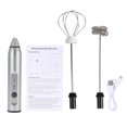 thumbnail image 1 of Samfox Milk Frother, Adjustable Handheld Foam Maker Rechargeable Electric Milk Frother with 2 Whisks(White), 1 of 8