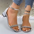 thumbnail image 2 of VEKDONE Beach Sandals for Women Women's Fashion Casual Versatile Rhinestone Buckle Spring And Summer New Open Toe Sandals, 2 of 5