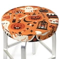 thumbnail image 3 of Balery Halloween 2 Fundas de asiento para taburete de bar redondo de tela de terciopelo ajustables que protegen de arañazos y manchas para sillas de 14 a 17 pulgadas.-13 inch, 3 of 7