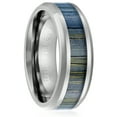 thumbnail image 3 of Mens Wedding Band in Titanium 8MM with Zebra Wood Inlay, 3 of 4