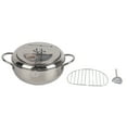 thumbnail image 2 of Induction Fryer,Temperature Control Stainless Steel Fryer with Oil Drainer for Gas Cooker Induction Cooker Electric Cooker, 2 of 8