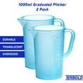 thumbnail image 4 of Terbold 1 Liter Measuring Pitcher Graduated Blue (Pack of 2), 4 of 7