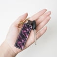 thumbnail image 6 of Keychain 6×3.1×1inpu Leather With Delicate Touch And Strong Recognition Is Used For Daily Travel, Work And Picnic Darkmagenta Marble_2, 6 of 8