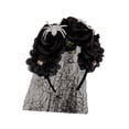 thumbnail image 4 of Velo de Halloween Diadema floral Fernando Accesorio de disfraz nupcial Telaraña Boda Accesorios para el cabello gótico, 4 of 8