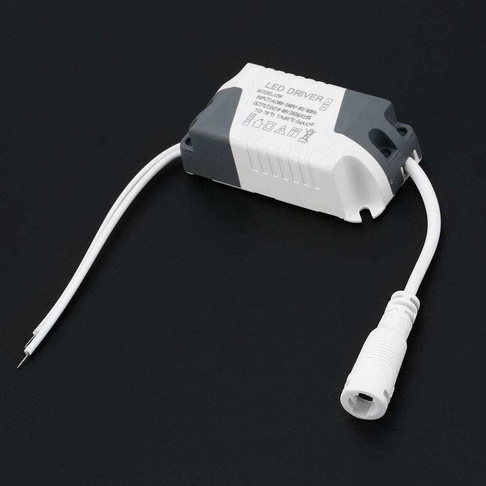 White 18W Dimmable LED Light Lamp Driver Transformer Power Supply 6//9//12//15//18//21W Assure Strip Light Power External DC Connector Driver