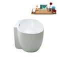 thumbnail image 5 of 65" Streamline N302BNK Soaking Freestanding Tub and Tray With Internal Drain in Brushed Nickel, 5 of 11