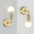 thumbnail image 2 of American country full copper wall lamp, living room background lamp, bedroom bedside lamp, single head led lamp, 2 of 4
