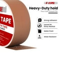 thumbnail image 6 of 5 Core Gaffers Tape 2 Inch 30 Yards Professional Brown Pro Gaff Tape Non Reflective Water Resistant, 6 of 11