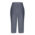 thumbnail image 5 of felwors Summer Pants for Women 2026,Cotton Linen Cropped Pants,Straight Leg Capris Business Ankle Length Chino Trousers (Grey, L), 5 of 6