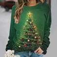 thumbnail image 2 of Yangnuo Womens Fashion Casual Christmas Printed Comfy Blouses Tee Tshirts 2025 Women's Printed Loose Round Neck Sweatshirt, 2 of 5