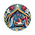 thumbnail image 1 of Holiday Nativity Scene Ornament For Christmas Tree Decorations 1Pc Height 7 Inches Ideal For Hanging On Tree Or Display Easy To Use And Safe For Kids, 1 of 4