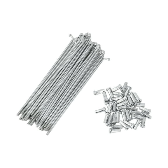36 Set 13G Bicycle Spokes 116mm Bike Wheel Spokes 45 Steel Galvanized Silver Tone