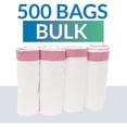 thumbnail image 3 of Kitchen Drawstring Trash Bags 13 Gallon | 500 Count Bulk | Kitchen Garbage Bags | White | 13 Gallon - 16 Gal Capacity, 3 of 6