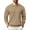 Khaki, variant on GENTS BLISS Polo Shirts for Men Casual Long Sleeve Mens Shirts Zipper Ribbed Knit Shirt
