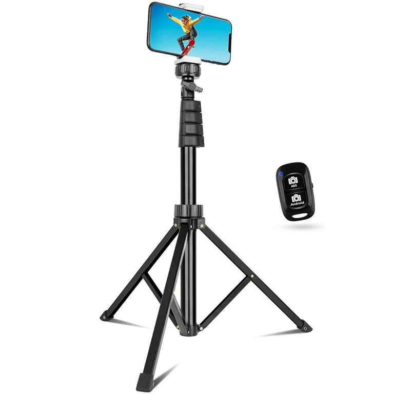 (Gazdag)Lightweight Phone Tripod 62Inches, Video Tripod with 360 Panorama  for Phone Holder for Smartphone