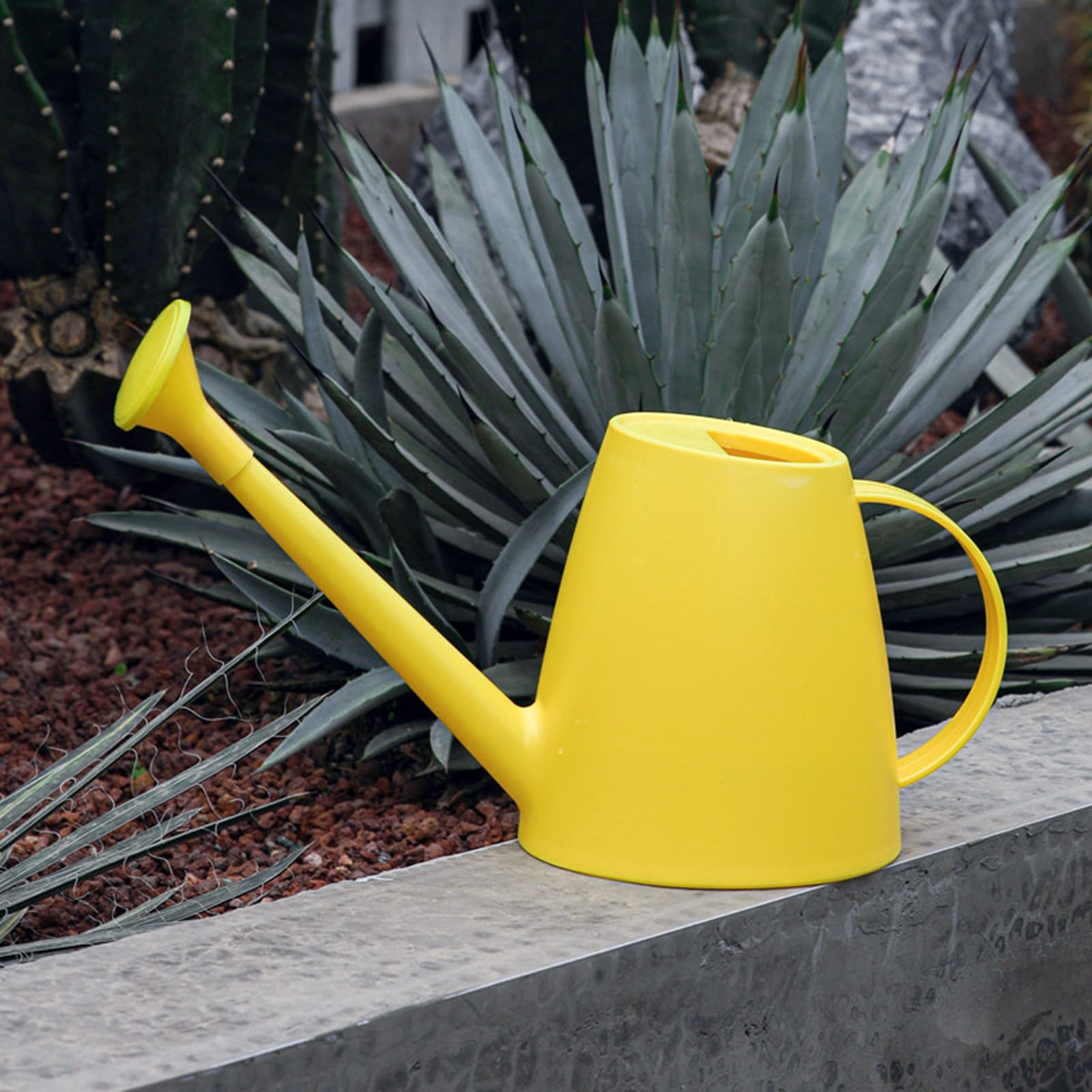 Hyasfey 1.8L Watering Can with Long Spout Garden Jug with Sprinkler Rose Lightweight Plastic Watering Can for Houseplants Outdoor Plants