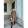 thumbnail image 5 of Women'S Oversized Scarf Jacket Shawl Wraps Knit Long Sleeve Button Winter Peacoat Deep Khaki S, 5 of 9