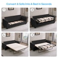 thumbnail image 4 of ijuicy 83"w Pull Out Couch Bed, Convertible Sleeper Sofa Queen Size, Sofa Bed with USB Port for Living Room - Black, 4 of 7