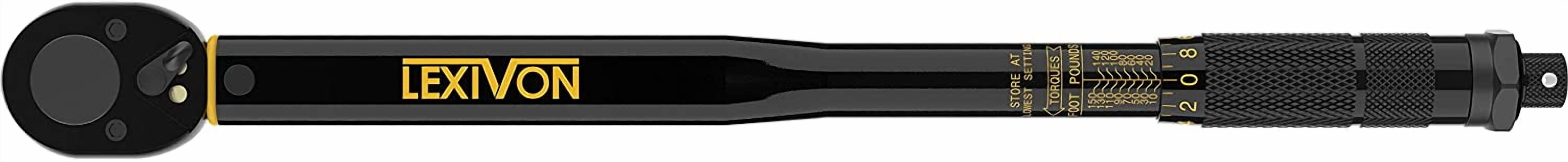 Torque Wrench 1/2-Inch Drive Click 10~150 Ft-Lb/13.6~203.5 Nm (LX-183)