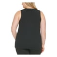 thumbnail image 2 of CALVIN KLEIN PERFORMANCE Womens Black Stretch Logo Graphic Sleeveless Crew Neck Active Wear Tank Top Plus 1X, 2 of 3