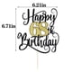 thumbnail image 2 of Decoración Para Tarta De Feliz Cumpleaños Número 68, Decoración Para Tarta De Fiesta De Cumpleaños 68 (Destellos Negros Y Dorados 68.), 2 of 5
