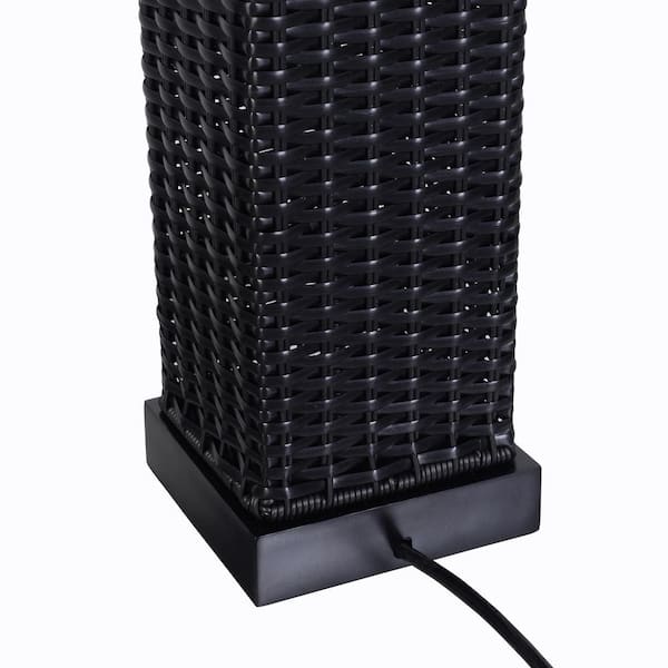 Ceybo Square Black Outdoor/Indoor Square Table Lamp 27.5 in